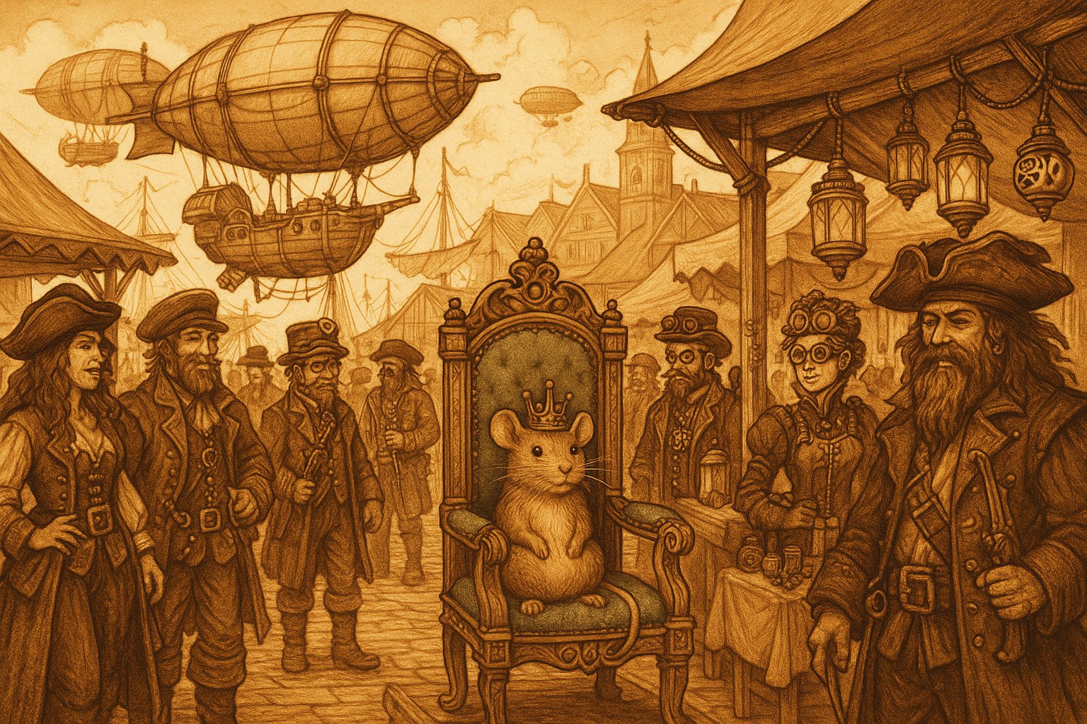 Brass Screw Consortium steampunk festival illustration