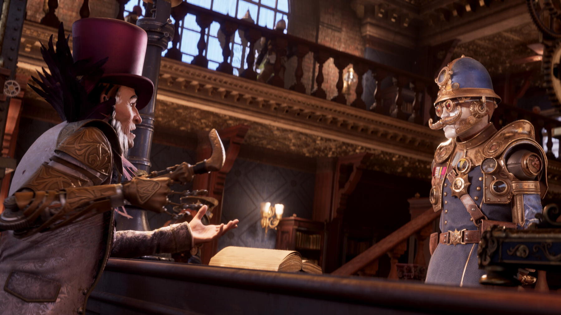 Clockwork Revolution steampunk RPG screenshot showing the Victorian city of Avalon