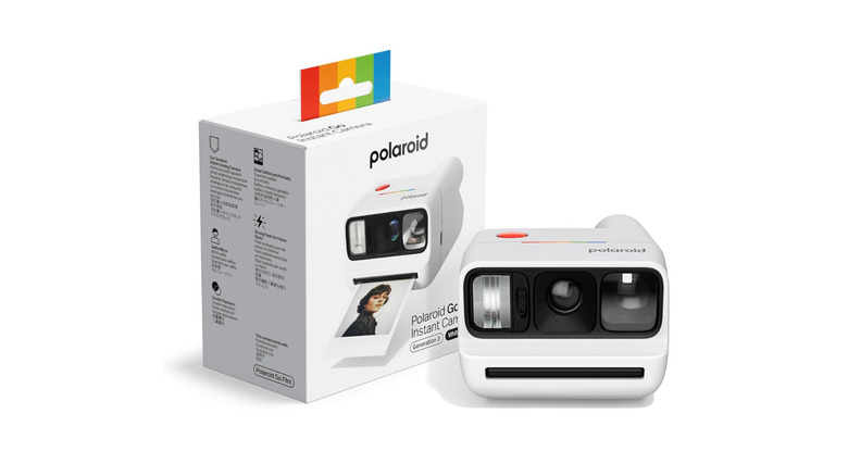 Polaroid Go Generation 3 instant camera with product packaging
