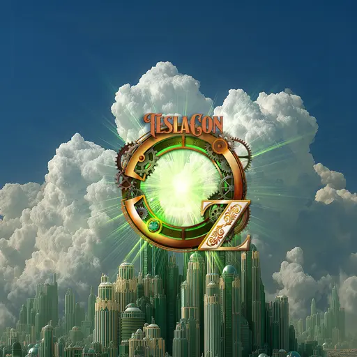TeslaCon 2026 promotional art featuring the Wonderful Land of Oz SteamPunk theme