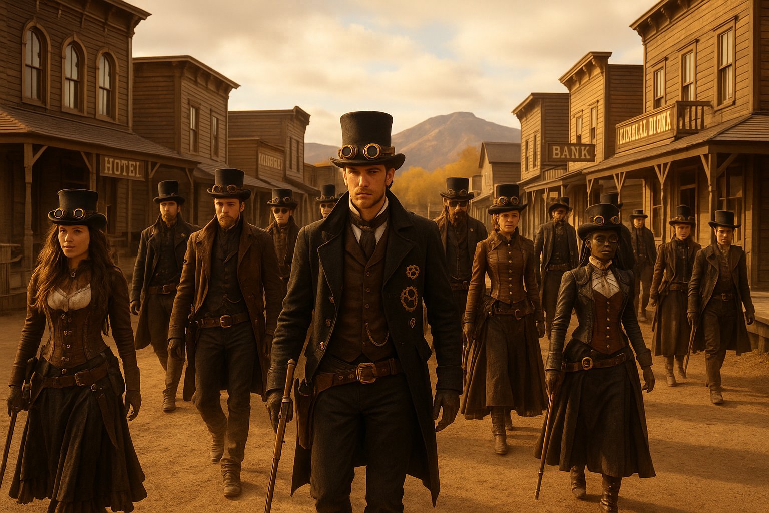 Steampunks gathered in the Wild West storefronts of Winthrop, Washington for the annual Steampunk Rendezvous