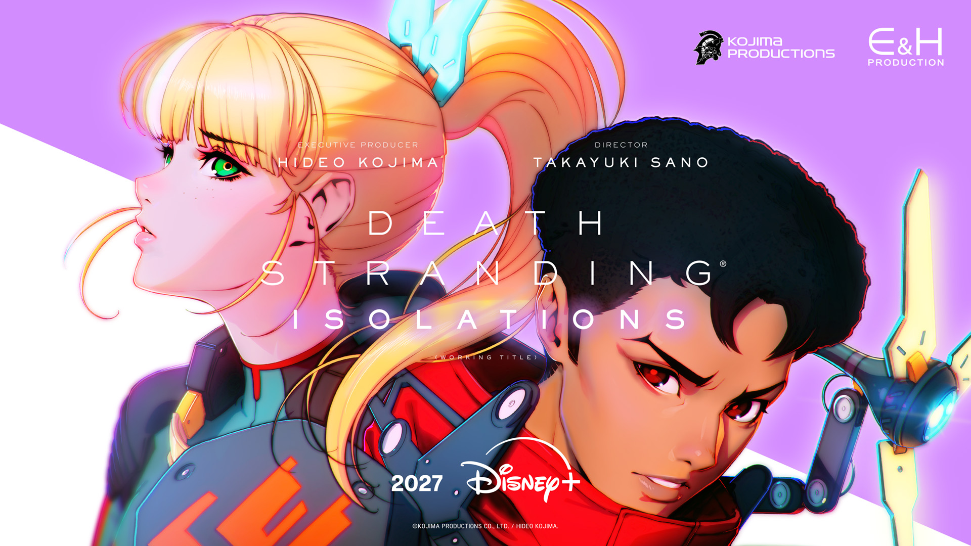 Key art for Death Stranding Isolations, with the 2027 Disney+ date